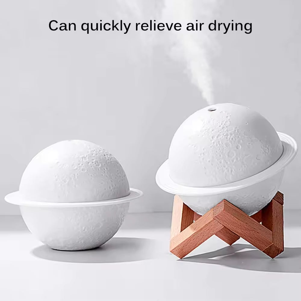 New Planet Humidifier 3 Colors Led Night Light Household Aromatherapy Diffuser 3D Air Humidifier 200ML